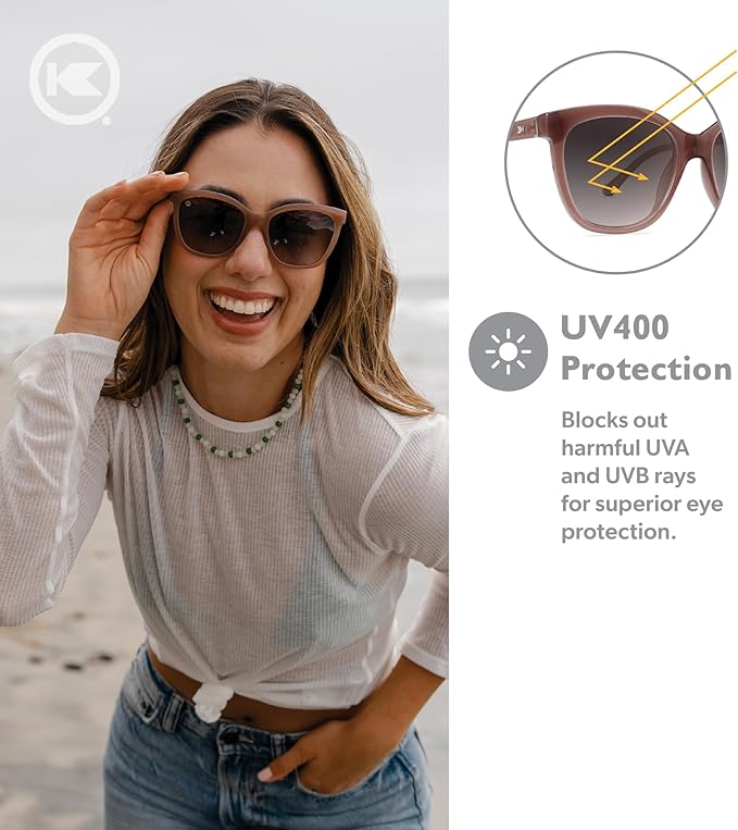 Knockaround Deja Views Polarized Sunglasses for Women - Impact Resistant Lenses & Full UV400 Protection