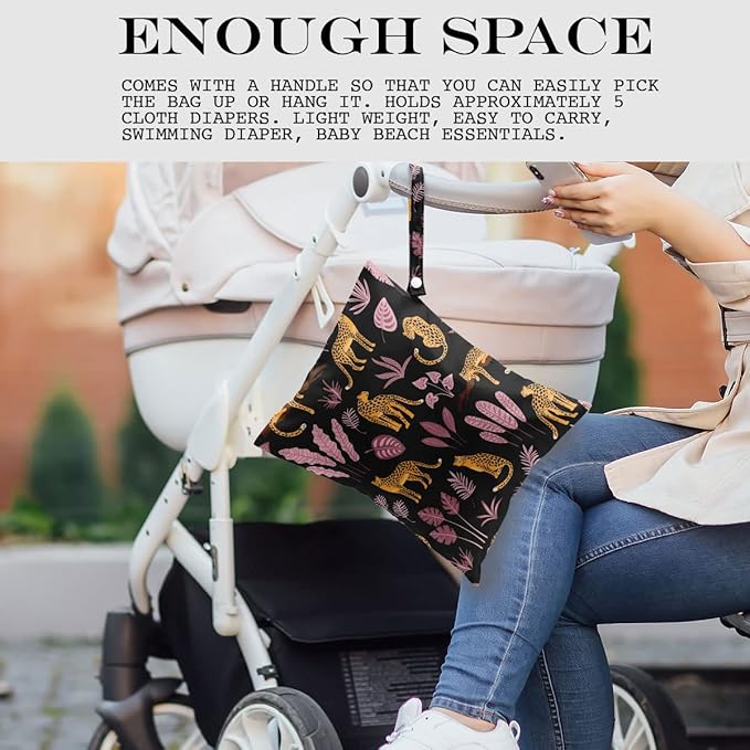 2 Pcs Wet Bag, Wet Dry Bag, Wet Bag for Swimsuit, Travel, Beach, Pool, Diapers, Dirty Yoga Gym Clothes, Toiletries, Makeup Bag, Banana Fruit Decor Banana Lover Gift for Women s.