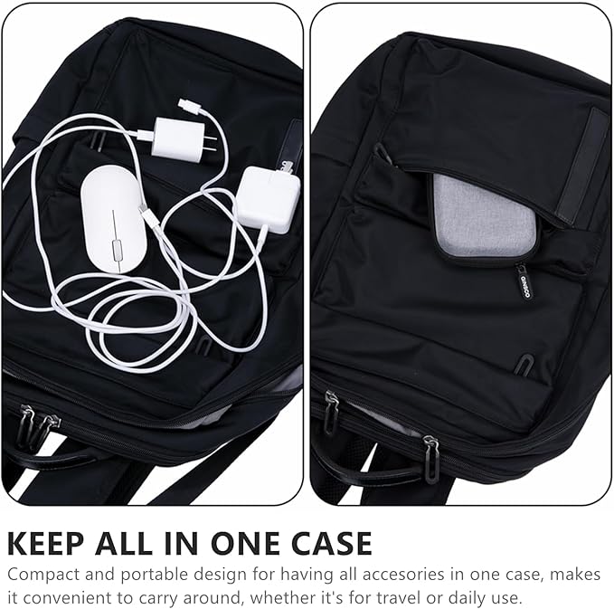 Ginsco Hard Shell Protection Case Electronic Accessories Organizer Pouch for MacBook Air/pro Adapter Chargers Cables Power Bank, for Sandisk Portable SSD Flash Disk SD Card,Compact Travel Tech Case