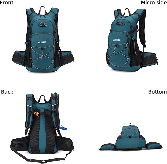 Hydration Backpack, Water Backpack for Hiking with 3L Water Bladder, Insulated Hydration Pack Lightweight Day Hydropack Ideal for Hiking and Cycling, 18L