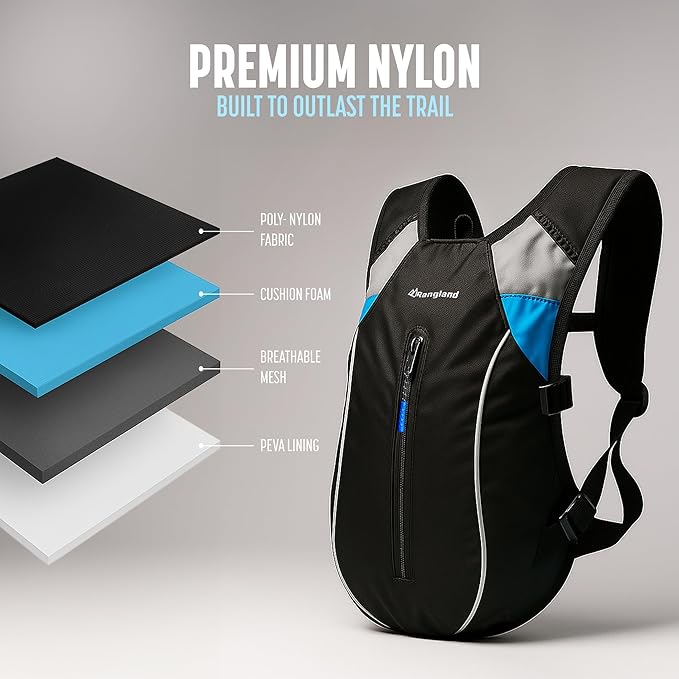 Hiking Backpack with XL Water Bladder (4L, 135oz) Wide-Mouth Hydration Bag with Leakproof Bite-Valve, Easy-Fill Ice Opening, Ergonomic Padded Comfort (Extra Large 1+ Gallon Capacity)