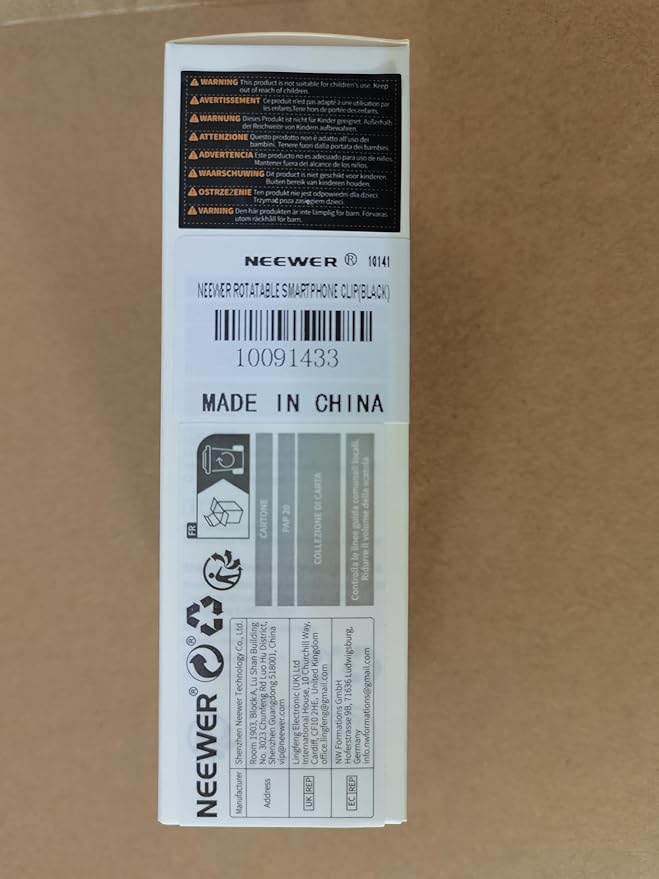 Neewer Smartphone Holder Phone Tripod Mount Compatible with iPhone 16 15 Pro Max Plus 14 13 12 Mini Samsung Galaxy S24 S23 Ultra, Cell Phone Clip Vertical Bracket Adapter for Tripod with 1/4" Screw