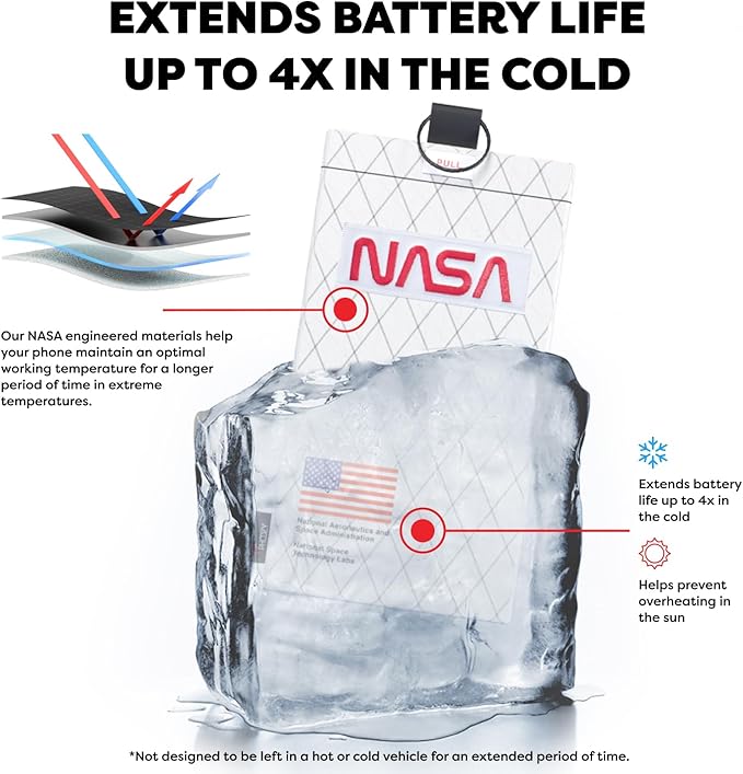PHOOZY Apollo II Thermal Phone Case Cold Weather Insulated Pouch | Extends Battery Life 4X | NASA Tech Skiing Snowboard Accessories | Military Grade | Medium - Space