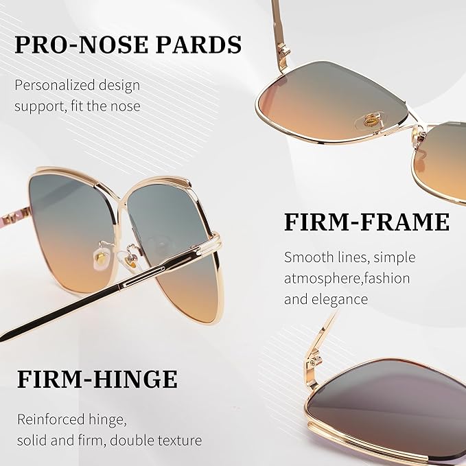 FEISEDY Womens Cute Sunglasses Oversized Butterfly X Shape Design Cateye Lady Sunglasses B2738