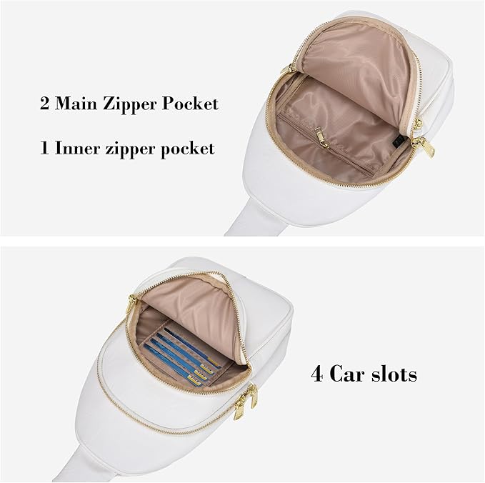 INICAT Crossbody Sling Bags Fanny Packs Valentine's Day Gifts Vegan Leather Travel Vacation Essentials Purses Women