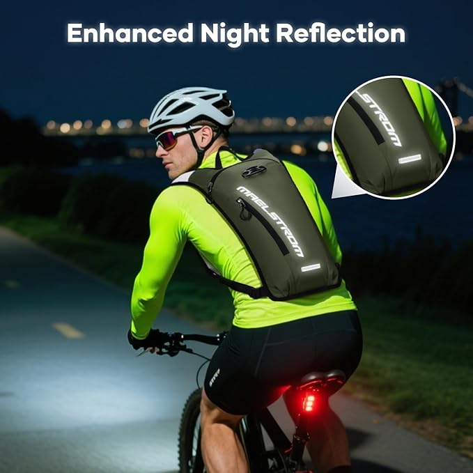 Maelstrom Running Hydration Vest, Hiking Backpack with 2L Water Bladder for Cycling Rave for Men Women