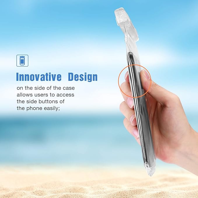 ProCase 2 Pack Waterproof Phone Pouch, Underwater Phone Case Up to 7", Dry Bag for iPhone 17 Air 16 15 14 13 Pro Plus Max, Galaxy S24 S23 S22 Ultra Pixel, Beach Essentials -Clear