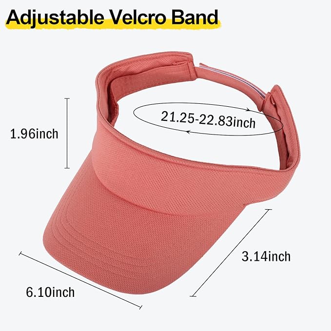 Sun Visor Hat Adjustable Velcro Outdoor Sports Cap for Men Women Adults