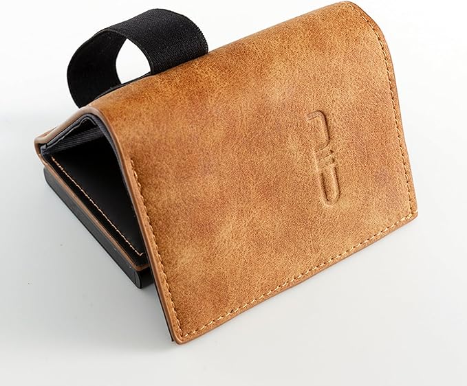 NIID Wallet for Men,Minimalist Front Pocket Wallet for Men - RFID Blocking Leather Bifold with Pop Up Card Holder, 2 ID Windows, Money Clip & Gift Box (Coffee)