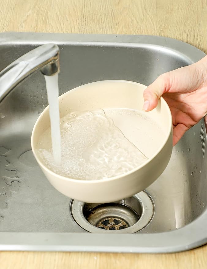 UBEE Ceramic Dog Bowl, 7 inch Dog Dish Dog Food Bowl, Pet Food Water Dish Feeding for Medium Small Dogs and Large Cat, Spotted Beige