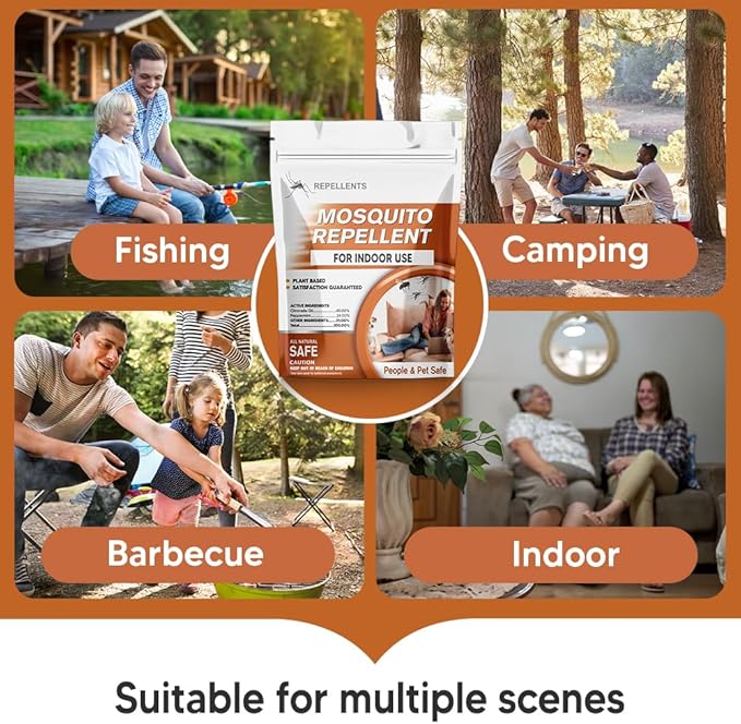 Mosquito Repellent Outdoor for Patio, Mosquito Barrier, Mosquito Repellent Indoors, Mosquito Deterrent, Natural Mosquito Repellant, Mosquito Control, Outdoor Mosquito Repellant -12P