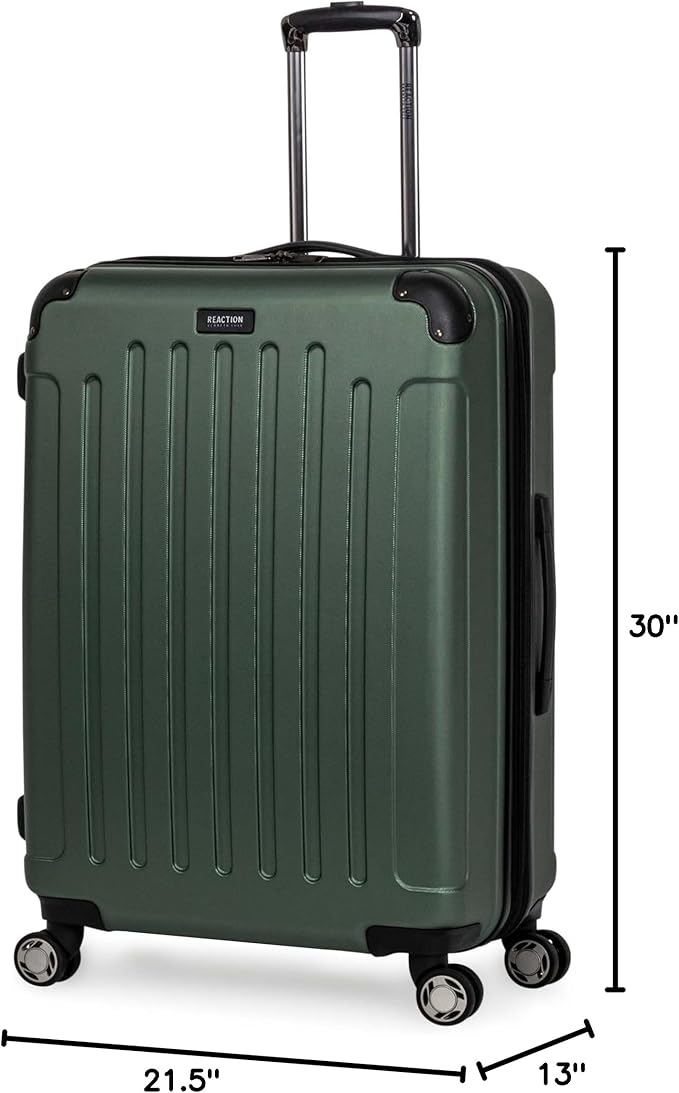 Kenneth Cole REACTION Renegade Luggage Expandable 8-Wheel Spinner Lightweight Hardside Suitcase, Cilantro, 28-Inch Checked