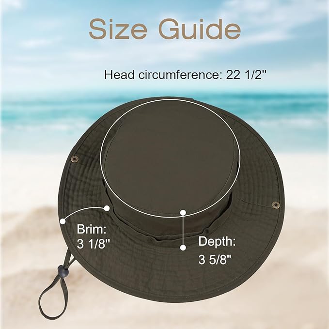Bucket Hat Wide Brim UV Protection Sun Hat Boonie Hats Fishing Hiking Safari Outdoor Hats for Men and Women