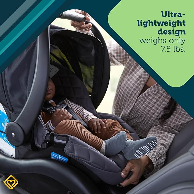 Safety 1st onBoard™ Insta-Latch™ DLX Infant Car Seat with Base, Baby Car Seat for 4-30 lbs., Rear Facing Car Seat, Beach Rose