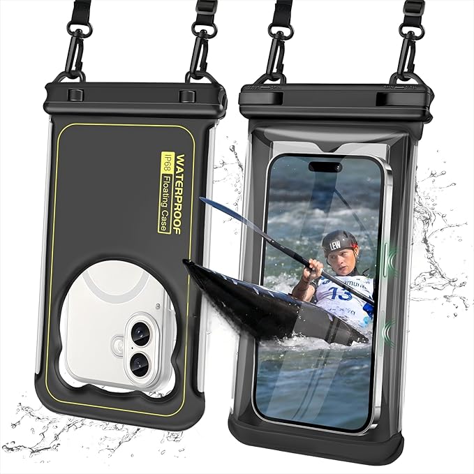 2 Pack Waterproof Phone Pouch, IP68 Waterproof Phone Cases Floating Up to 8.5" Phone, Underwater Waterproof Bags with Inner Pocket, Beach Vacation Essentials Water Park Essentials