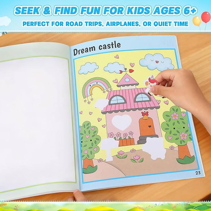 Seek and Find Sticker Fun for Little Ones – Hidden Object Activity Book with Cute Animal Camping Theme, Learning and Fine Motor Skill Games
