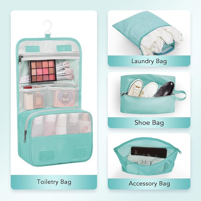 10 Set Compression Packing Cubes for Travel Essentials,Compressible Expandable Packing Cubes for Suitcase,OlarHike Luggage Organizer Bags for Travel,Handy Helper for Organizing Clothes(New Blue Green)