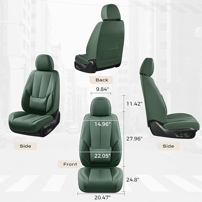 Coverado Seat Covers, Car Seat Covers Front Seats, Car Seat Cover, Car Seat Protector Waterproof, Car Seat Cushion Nappa Leather, Seat Covers Carseat Cover Universal Fit for Most Cars
