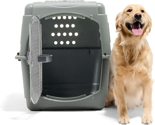 Petmate Sky Kennel - For Air and Travel, Airline Compliant Dog Crate for Pets up 70-90 lbs, Heavy Duty Dog Kennel, Made in the USA- 40 Inches