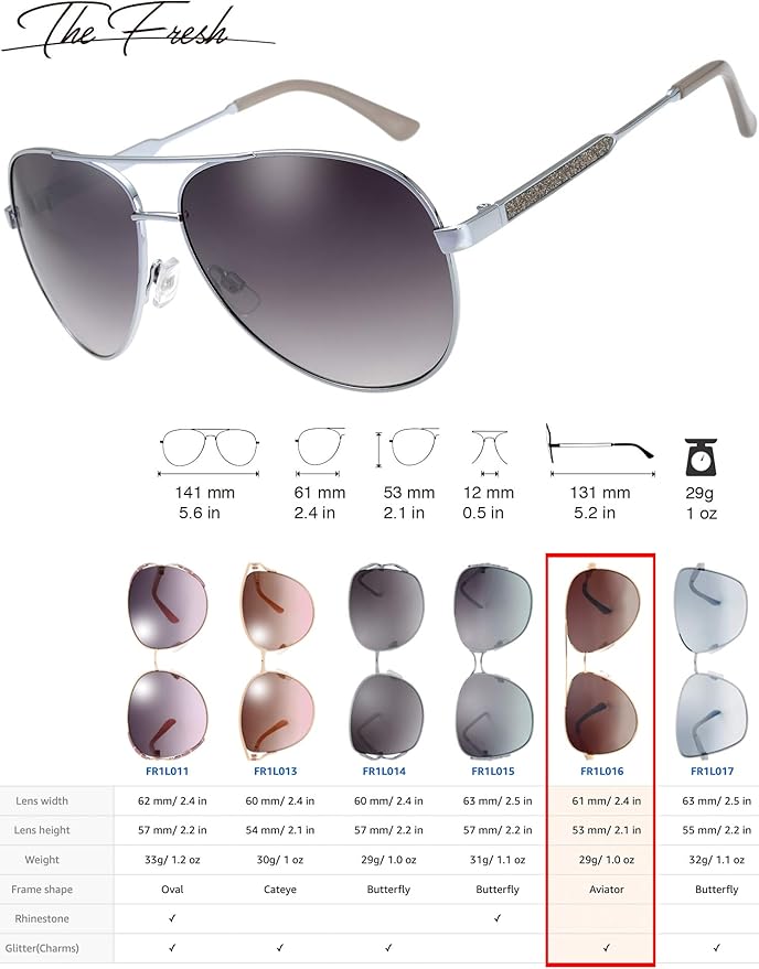 The Fresh Classic Crystal Elegant Women Beauty Design Sunglasses Gift Box