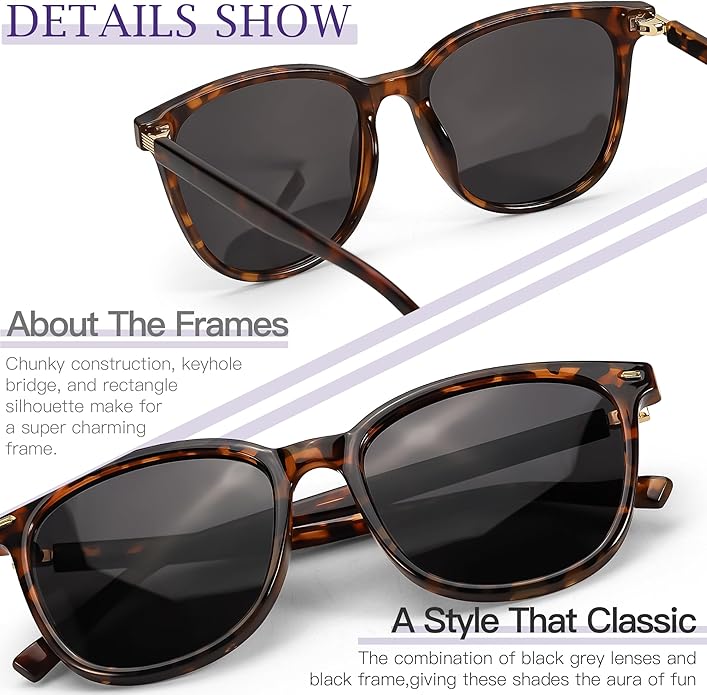 SIPHEW Oversized Square Sunglasses for Women|Lightweight Fashion Sunglasses 100% UV400 Protection|Trendy Mirrored Shade