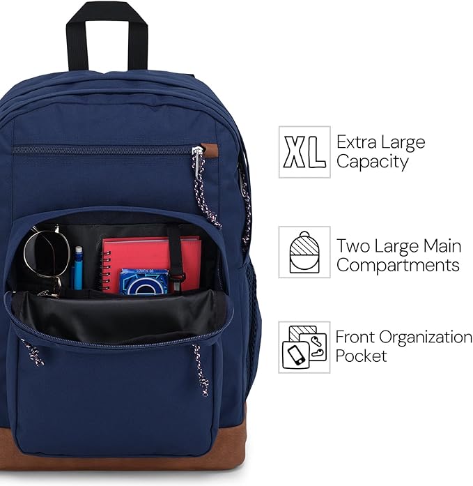 JanSport Cool Backpack with 15-inch Laptop Sleeve, Large Computer Bag Rucksack with 2 Compartments, Ergonomic Straps, Faded Tapestry