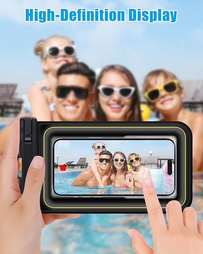 Waterproof Phone Pouch 2 Pack, IP68 Floating Waterproof Phone Case, Up to 8.3" Dry Bag for iPhone 16 15 14 13 Pro Max Samsung S25 Ultra S24 S23, Kayak/Beach/Cruise Travel Essentials Black