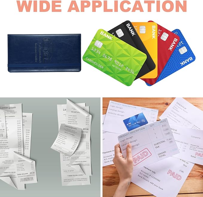 HARFINGTON Car Registration and Insurance Holder 9.45" x 5.04" PU Leather Vehicle Glove Box Organizer Storage Accessories Men Women Car ID Holder for License ID Card Bank Card, Blue