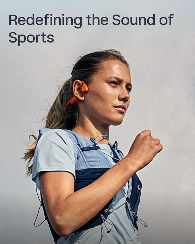 SHOKZ New OpenRun Pro 2 Mini-Open-Ear, Bone Conduction Sport Headphones -with Reflective Strip -Sweat Resistant, Workout Headphones -Secure, Wireless, Comfortable Fit-Deep Bass and Smart Mic App