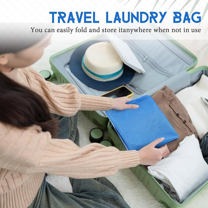 4 Pcs Large Mesh Laundry Bag with Adjustable Drawstring Closure 24 x 36 Inches Travel Laundry Bags for Dirty Clothes Machine Travel Washable College Dorm Sports(Colorful)