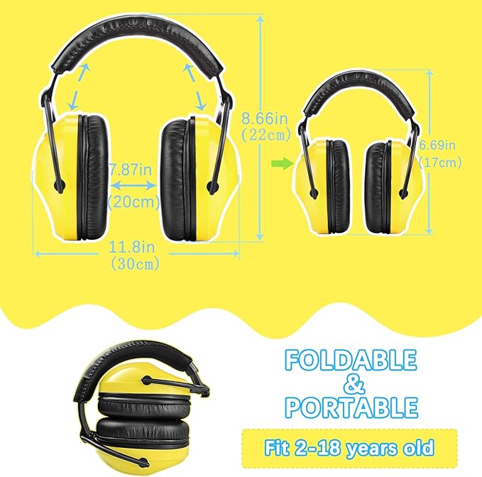 ZOHAN Kids Ear Protection 3 Pack,Kids Noise Canceling Headphone for Concerts, Monster Truck, Fireworks