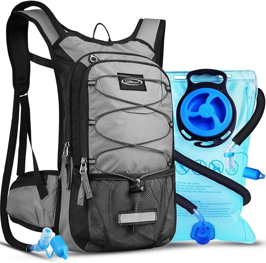 Insulated Hydration Pack Backpack with 3L BPA Free Leak-Proof Water Bladder, Keep Liquids Cool for Up to 5 Hours, Daypack for Hiking, Running, Cycling, Hunting, Climbing