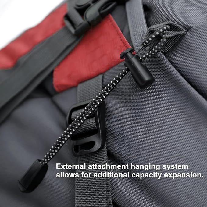 UNISTRENGH 60L Hiking Backpack Internal Frame Mountaineering Camping Backpacking with Rain Cover (Red)