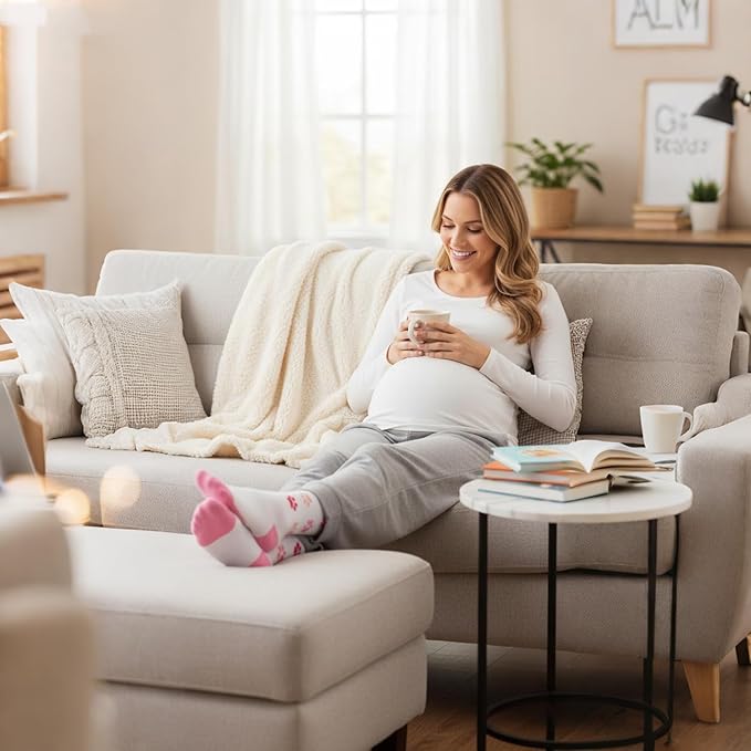 Graduated Compression Socks for Women&Men 20-30mmhg Knee High Socks Travel Hiking Running Stocking