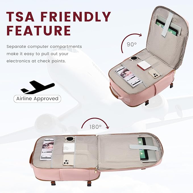 LOVEVOOK 40L Large Travel Backpack for Women Men, 17 Inch Carry on Backpack for Traveling on Airplane, Personal Item Travel Bag Airline Approved, Business Causal Weekender Backpacks