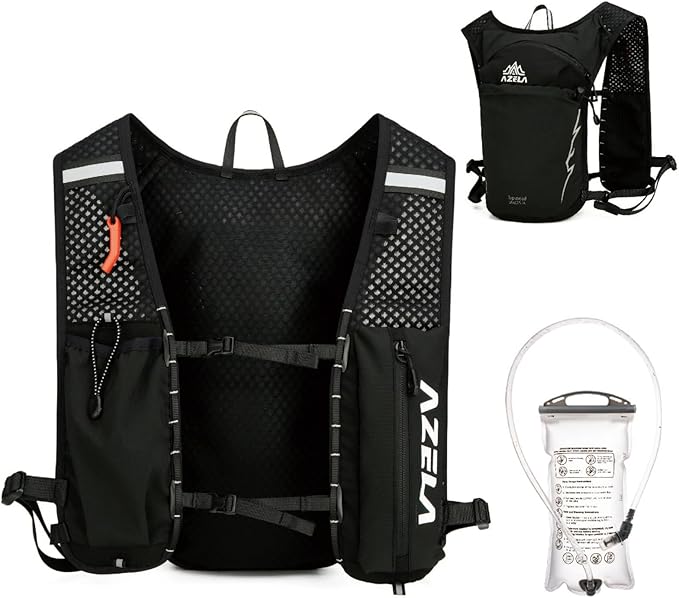 YAPJEB Lightweight Hydration Pack Backpack Vest, Optional 1.5L 2L BPA Free Water Bladder - Leakproof Breathable for Men Women Running Hiking Cycling Marathon