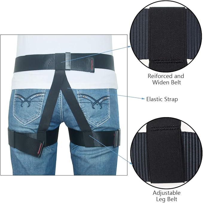 HeeJo Climbing, Safety Safe Seat Belt for Outdoor Tree Climbing, Outward Band Expanding Training Large Size,Climbing Gear