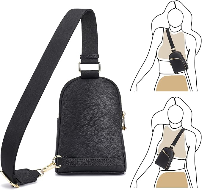 INICAT RFID Blocking Sling Bag Anti Theft Crossbody Bags Women Valentine's Day Gifts Travel Purses Vegan Leather
