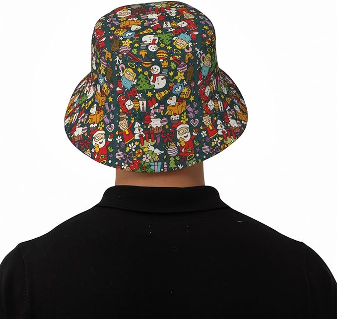 Colorful Fire Balloon, White Cloud Fisherman Hat Summer Foldable UV Protection Sun Hat