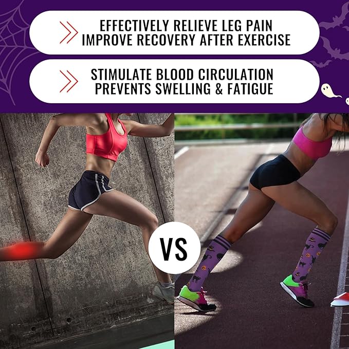 fenglaoda Compression Socks for Women Men 3 Pairs Graduated Compression Support Circulation Socks for Nurses