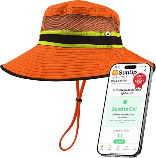 GearTOP Safari Hat for Men Sun Hats for Women UV Protection UPF 50+ Fishing, Gardening, Hiking Hat (22-23 1/2")