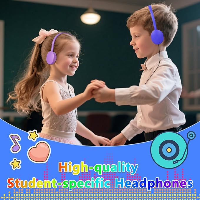 Kids Headphones Bulk for Classroom School 18 Pack,Wholesale Wired Adjustable Headphones for Students Teens Children Gift and Adult 3.5mm Jack (Mixed Colors)