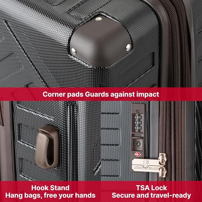 LEGEND WALKER DECK Hardside Expandable Luggage, 19 inch, Carry-on, Green, 5514-49-GR