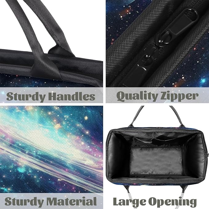 Large Travel Duffle Bag for Women Men,Waterproof Weekender Overnight Bag Carry on Tote Bags for Gym Sport Business Trip,Galaxy Planets Stars Duffel Bags