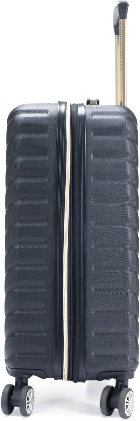 Kenneth Cole REACTION Madison Square Lightweight Hardside Chevron Expandable Spinner Luggage, Black, 20-Inch Carry On