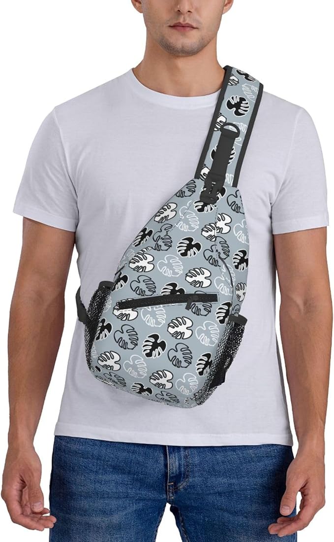 Hawaii Tropical Palm Sling Backpack Crossbody Bag Casual Chest Bags Travel Hiking Daypack Shoulder Bag for Women Men