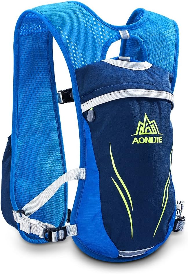 AONIJIE Running Hydration Vest Backpack for Women and Men Lightweight Trail Running Backpack 5.5L Blue