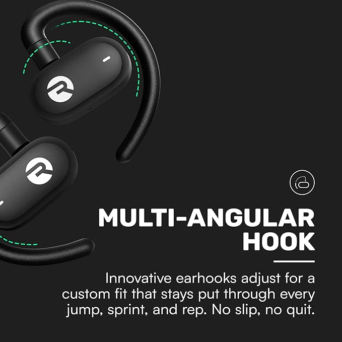 Raycon Fitness Open Ear Earbuds – Open Ear Headphones, Earbuds Wireless Bluetooth, Running Headphones, Sweat & Water-Resistant Earphones, 40 Hours Battery Life (Blue)