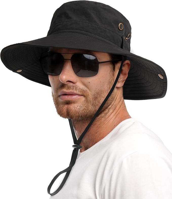 FURTALK Sun Hats for Men Fishing Hat UPF 80+ Foldable Wide Brim Outdoor Hiking Beach Summer Hats