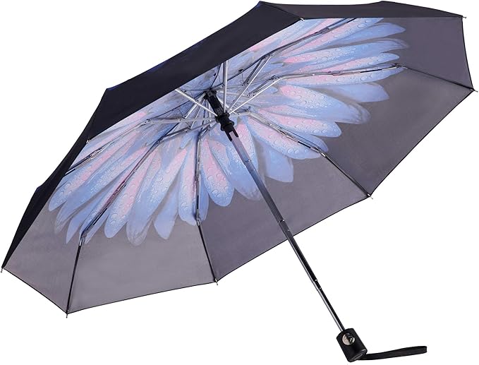 Goothdurs Automatic Mini Travel Windproof Umbrella Compact Auto Open/Close Small Lightweight Folding Rain Umbrellas for Women Men